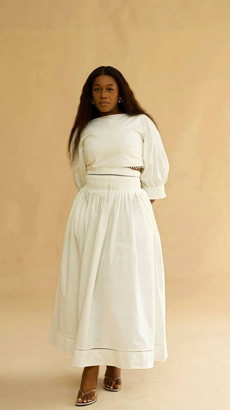 Sol Cotton Trimming Detail Dress