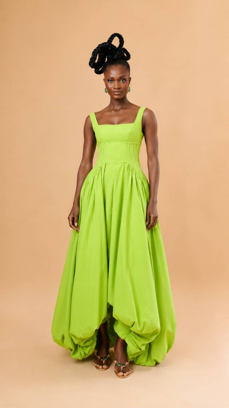 Aida Balloon Corset Dress